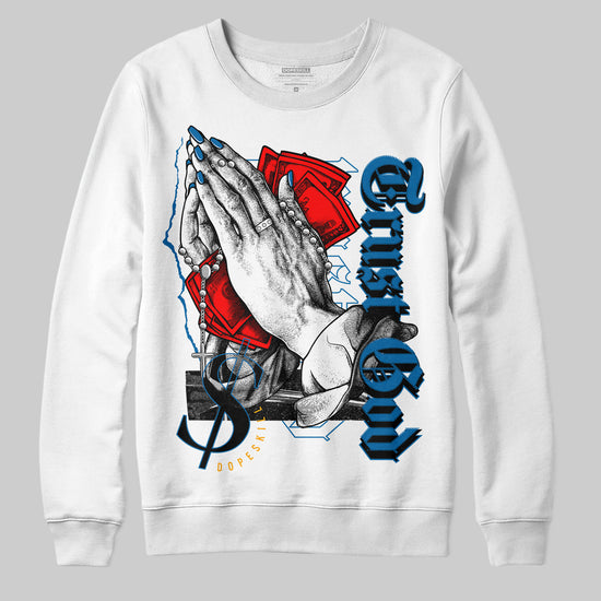 Jordan 4 Retro GS 'Messy Room' DopeSkill Sweatshirt Trust God Graphic Streetwear - White 