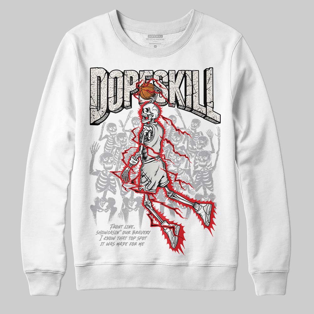 Jordan 3 Retro Pure Money DopeSkill Sweatshirt Thunder Dunk Graphic Streetwear - White 