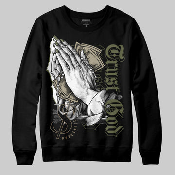 Air Max 90 Ballistic Neutral Olive DopeSkill Sweatshirt Trust God Graphic Streetwear - Black