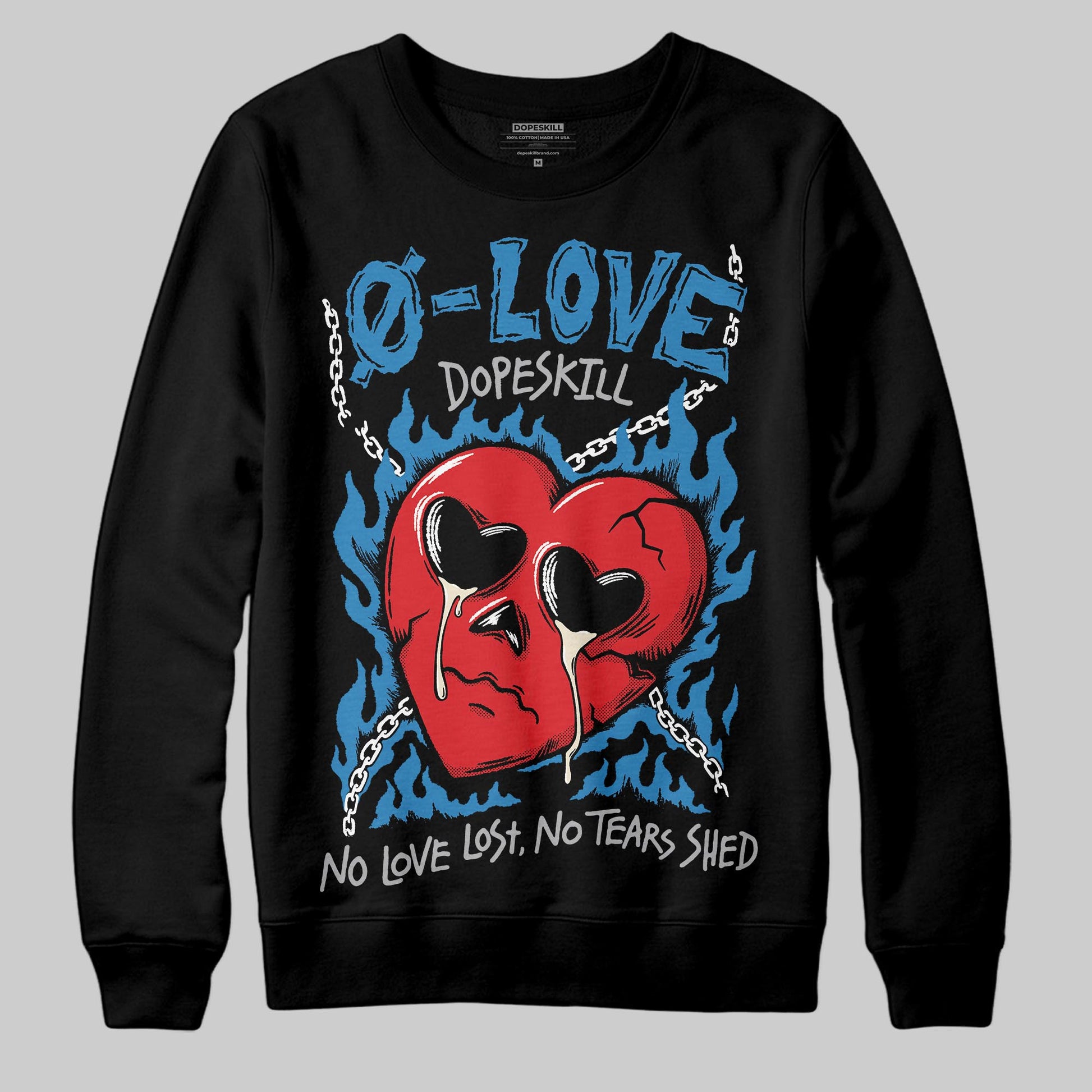 Jordan 3 Retro OG Rare Air DopeSkill Sweatshirt Crying Heart Graphic Streetwear - black