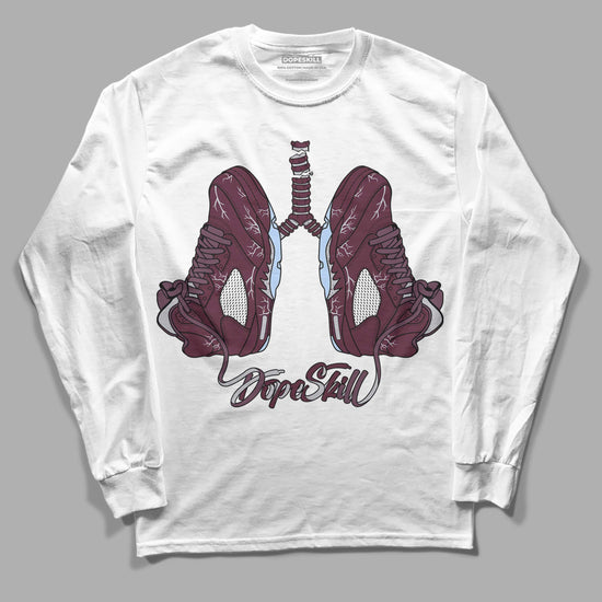 Jordan 5 Retro Burgundy (2023) DopeSkill Long Sleeve T-Shirt Breathe Graphic Streetwear - White 