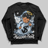Jordan 40 “Blue Suede” DopeSkill Long Sleeve T-Shirt Heaven Sent Graphic Streetwear - Black