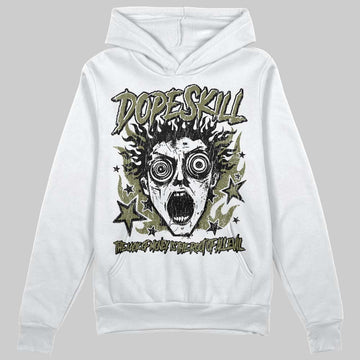 Olive Sneakers DopeSkill Hoodie Sweatshirt Root of Evil Graphic Streetwear - White
