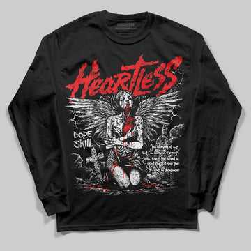 Black and White Sneakers DopeSkill Long Sleeve T-Shirt Heartless Graphic Streetwear - Black