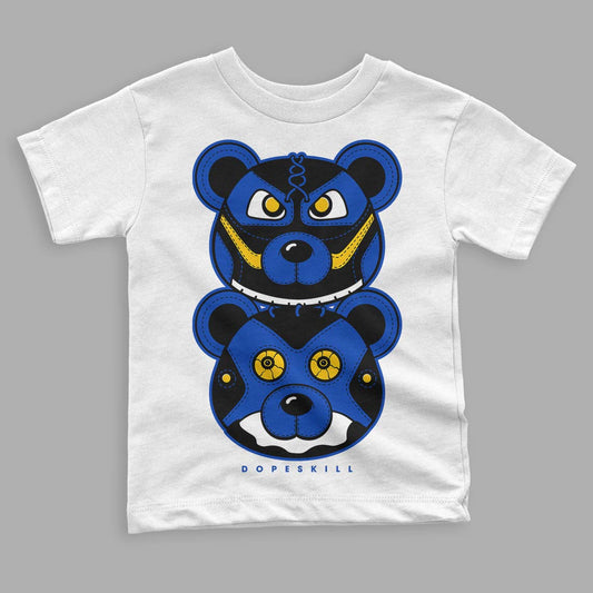 Jordan 14 “Laney” DopeSkill Toddler Kids T-shirt Leather Bear Graphic Streetwear - White