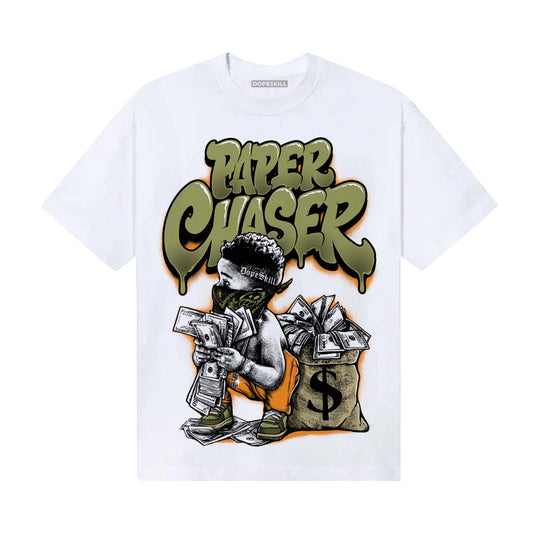 Olive Sneakers DopeSkill T-Shirt Paper Chaser Boy Graphic Streetwear - White