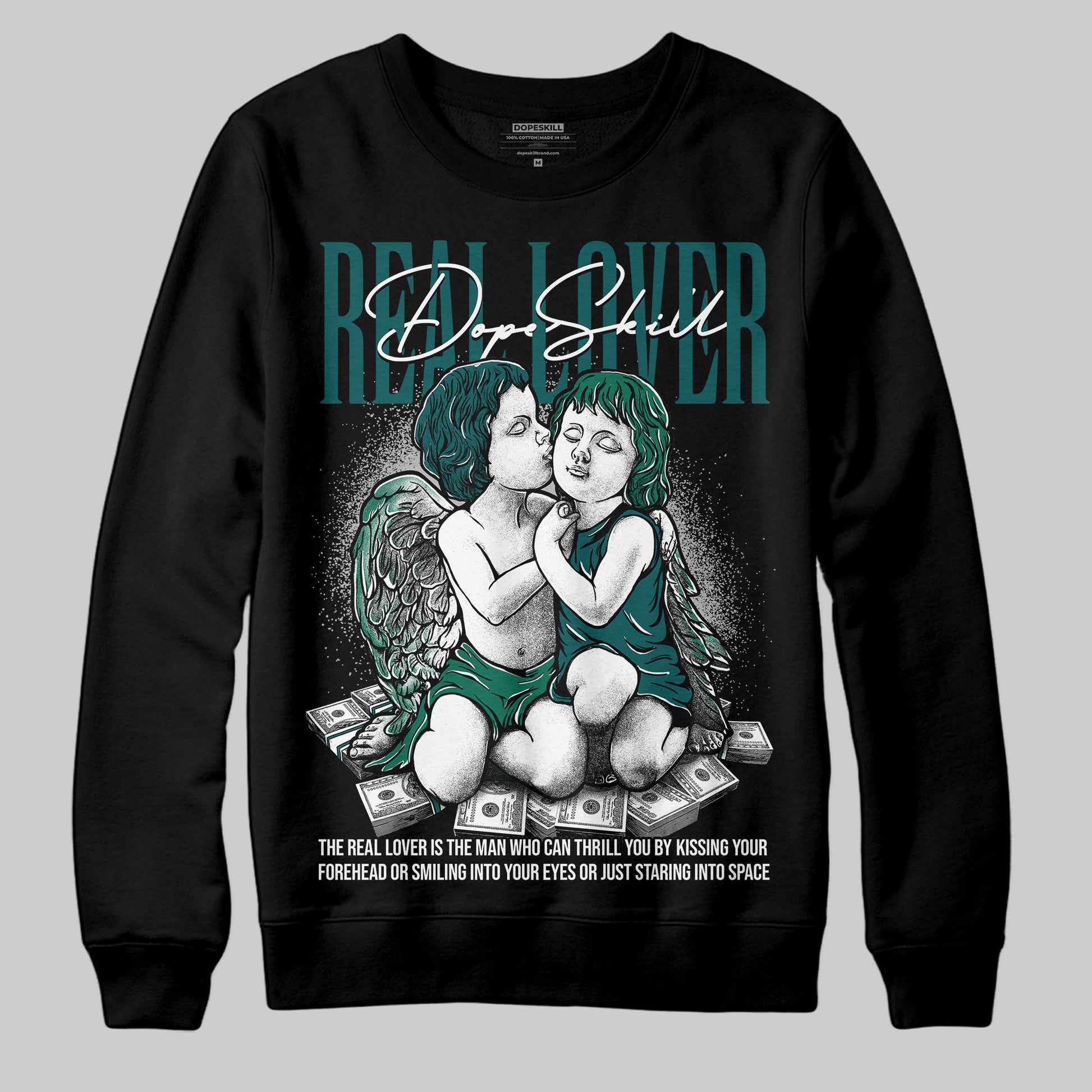 ASICS Gel-1130 'White Dark Neptune' DopeSkill Sweatshirt Real Lover Graphic Streetwear - Black