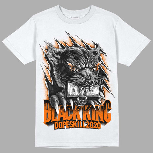 Orange, Black & White Sneakers DopeSkill T-Shirt Black King Graphic Streetwear - White