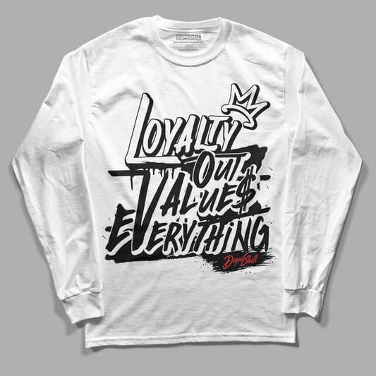 Jordan 1 High OG “Black/White” DopeSkill Long Sleeve T-Shirt LOVE Graphic Streetwear - White 