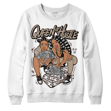 Jordan 1 High OG “Latte” DopeSkill Sweatshirt Queen Of Hustle Graphic Streetwear - White