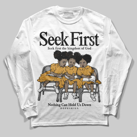 Jordan 11 "Gratitude" DopeSkill Long Sleeve T-Shirt New Seek First Graphic Streetwear - White