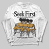 Jordan 11 "Gratitude" DopeSkill Long Sleeve T-Shirt New Seek First Graphic Streetwear - White