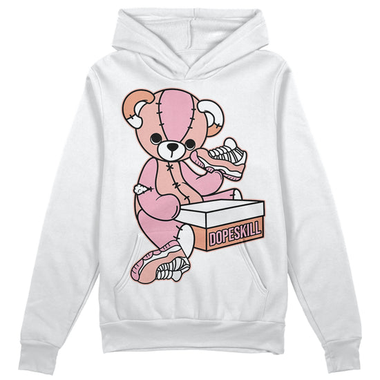 Jordan 11 Low “Legend Pink” DopeSkill Hoodie Sweatshirt Sneakerhead BEAR Graphic Streetwear - White