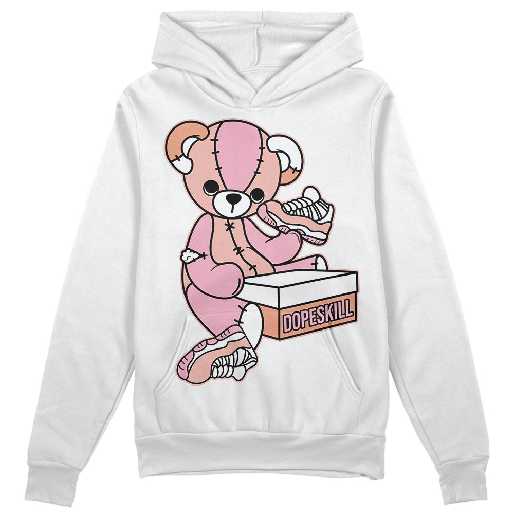 Jordan 11 Low “Legend Pink” DopeSkill Hoodie Sweatshirt Sneakerhead BEAR Graphic Streetwear - White