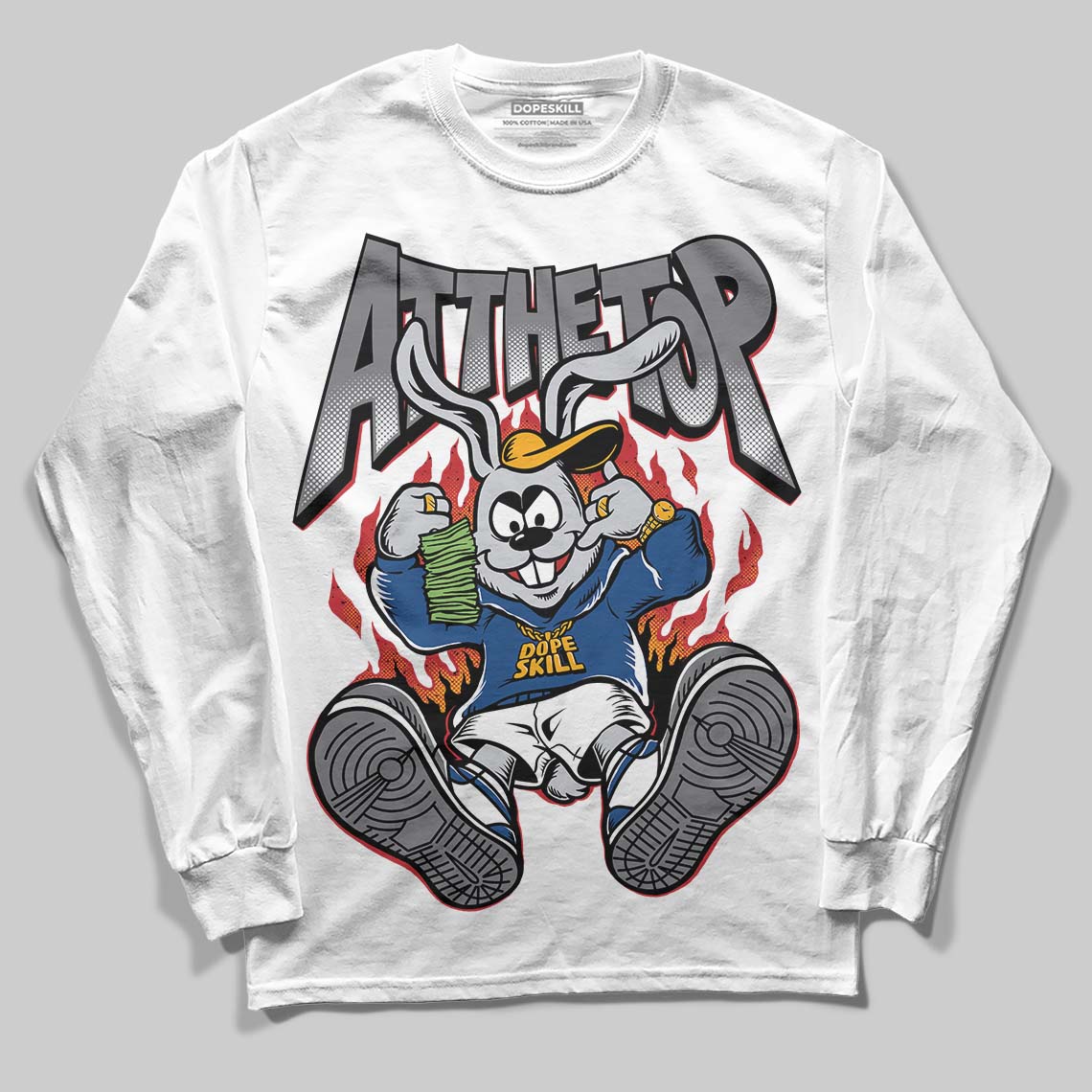 Jordan 9 Retro 'Flint Grey' 2026 DopeSkill Long Sleeve T-Shirt At The Top Graphic Streetwear - White 