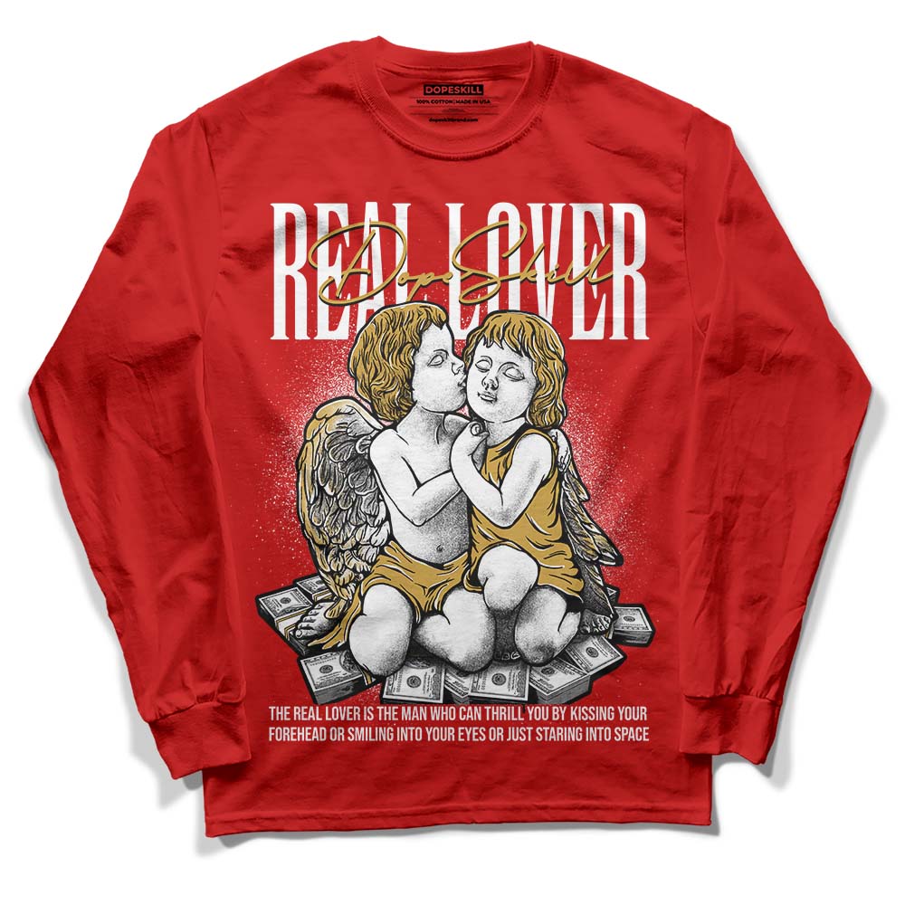 Red Sneakers DopeSkill Red Long Sleeve T-Shirt Real Lover Graphic Streetwear