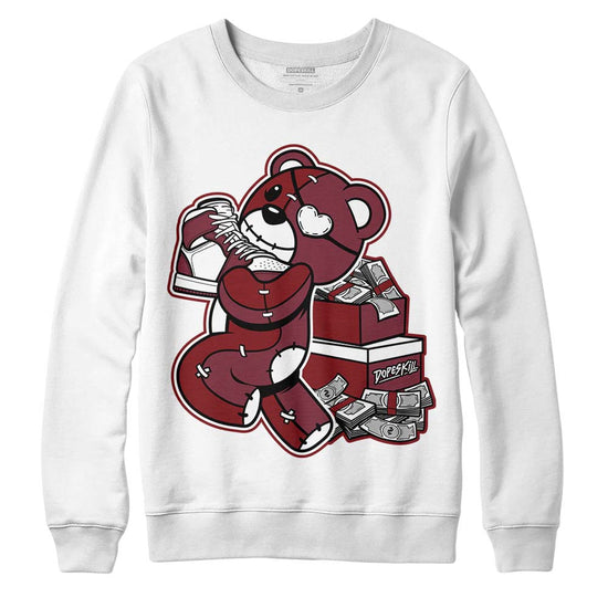 Jordan 1 Retro High OG “Team Red” DopeSkill Sweatshirt Bear Steals Sneaker Graphic Streetwear - WHite