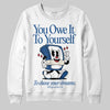 Jordan 1 Low OG “Storm Blue” DopeSkill Sweatshirt Owe It To Yourself Graphic Streetwear - White 