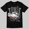 Jordan 9 Retro Fire Red DopeSkill T-Shirt Trust No One Graphic Streetwear - Black