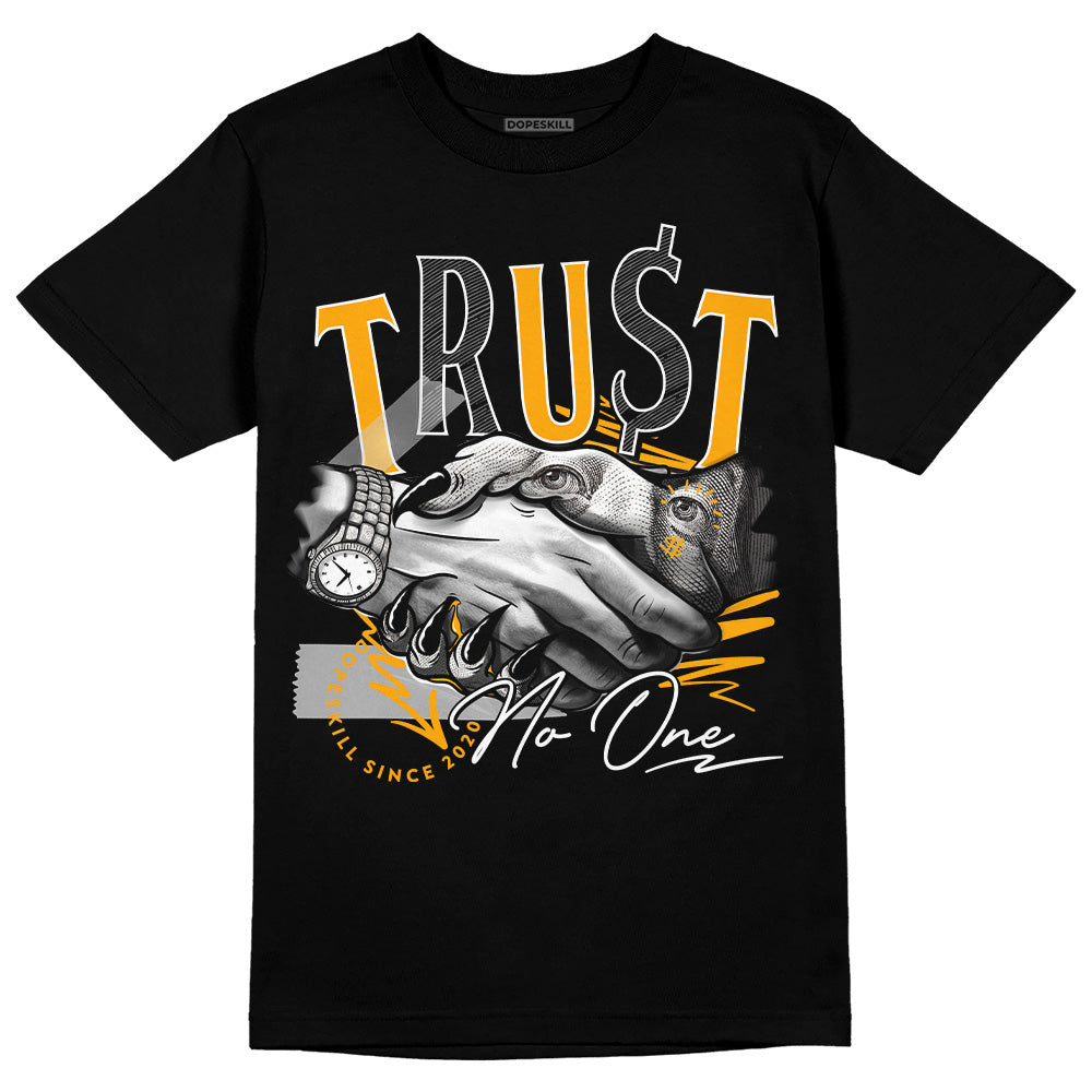 Jordan 12 Retro Black Taxi DopeSkill T-Shirt Trust No One Graphic Streetwear - Black 