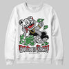 Jordan 4 OG “White Cement” DopeSkill Sweatshirt Born To Be Rich Graphic Streetwear - White
