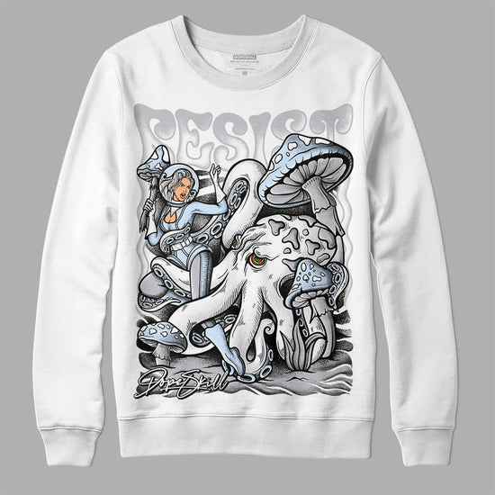 Jordan 11 Retro Low Cement Grey DopeSkill Sweatshirt Resist Graphic Streetwear - White 