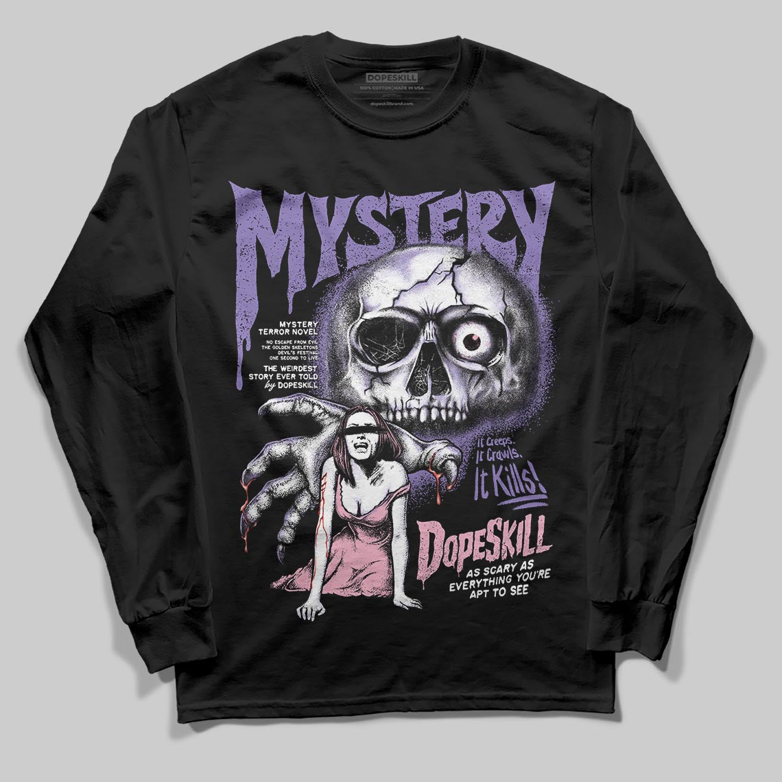 Jordan 11 "Mojave" DopeSkill Long Sleeve T-Shirt Mystery Ghostly Grasp Graphic Streetwear - black