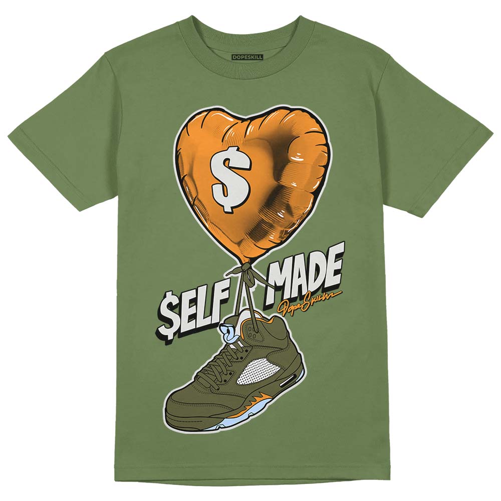 Jordan 5 "Olive" DopeSkill Olive T-Shirt Self Made Graphic Streetwear 