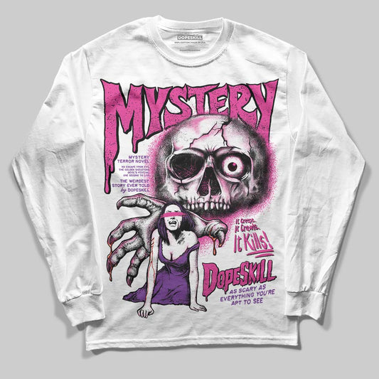 Pink Sneakers DopeSkill Long Sleeve T-Shirt Mystery Ghostly Grasp Graphic Streetwear - White