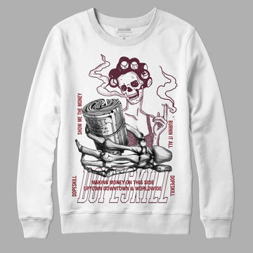 Jordan 5 Retro Burgundy (2023) DopeSkill Sweatshirt Show Me The Money Graphic Streetwear - White