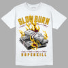 Dunk Yellow Bordeaux DopeSkill T-Shirt Slow Burn Graphic Streetwear - White