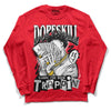 Jordan 4 Red Thunder DopeSkill Red Long Sleeve T-Shirt Sorry I've Been Trappin Graphic Streetwear