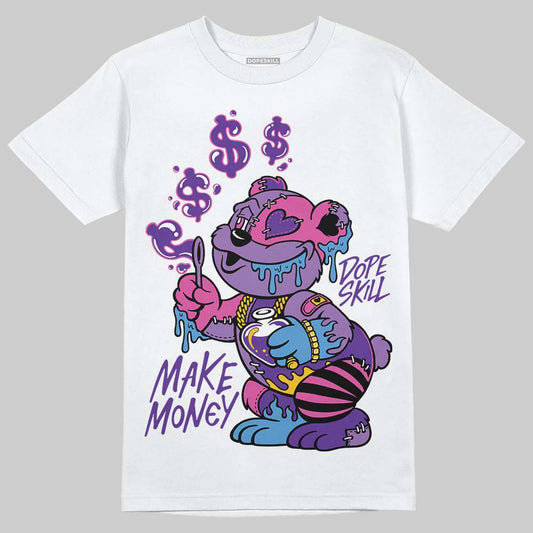 PURPLE Sneakers DopeSkill T-Shirt Make Money Graphic Streetwear - White