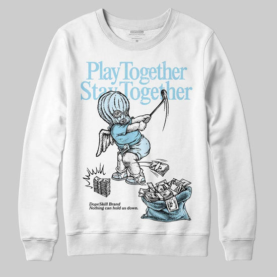 Vans Knu Stack Vintage Satin Dream Blue DopeSkill Sweatshirt Play together, Stay together Graphic Streetwear - White