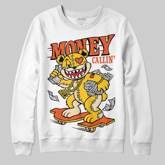 Yellow Sneakers DopeSkill Sweatshirt Money Callin' Graphic Streetwear - White