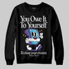 Jordan 8 Retro 'Aqua' 2025 DopeSkill Sweatshirt Owe It To Yourself Graphic Streetwear - Black