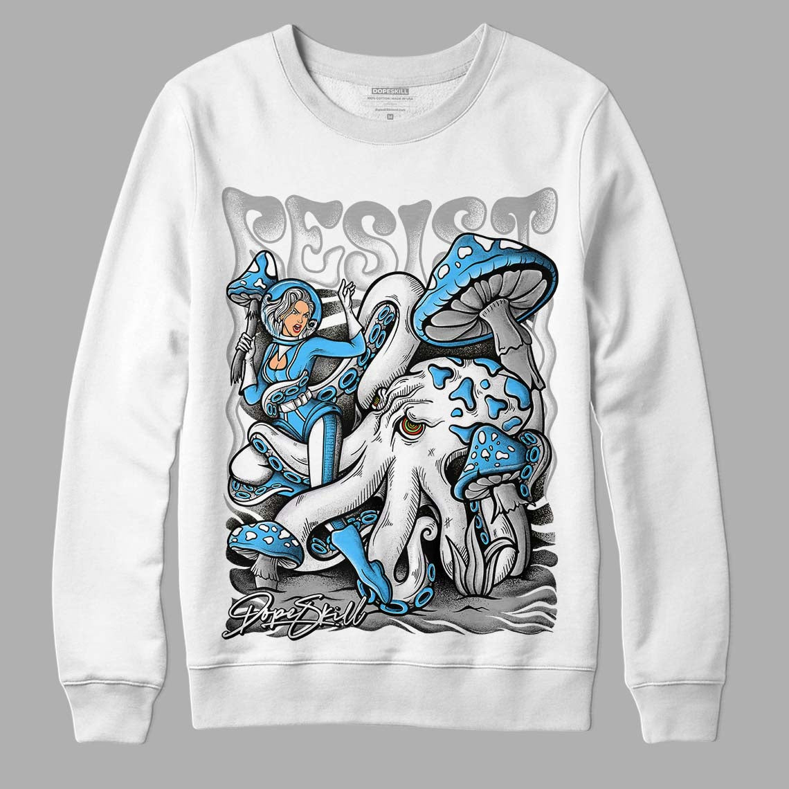 Dunk Low ‘Pure Platinum’ DopeSkill Sweatshirt Resist Graphic Streetwear - White