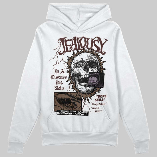 A Ma Maniére x Air Jordan 4 “Dark Mocha” DopeSkill Hoodie Sweatshirt Jealousy Graphic Streetwear - White