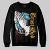 Jordan 1 Mid GS 'Six Championships' DopeSkill Sweatshirt Trust God Graphic Streetwear - Black