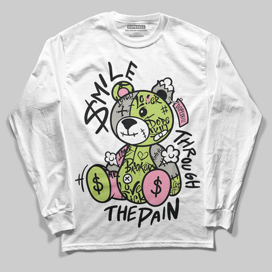 Chase B x Travis Scott x Jordan Jumpman Jack DopeSkill Long Sleeve T-Shirt Smile Through The Pain Graphic Streetwear - White