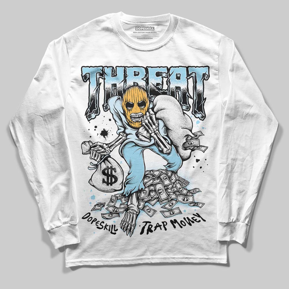 Vans Knu Stack Vintage Satin Dream Blue DopeSkill Long Sleeve T-Shirt Threat Graphic Streetwear - White