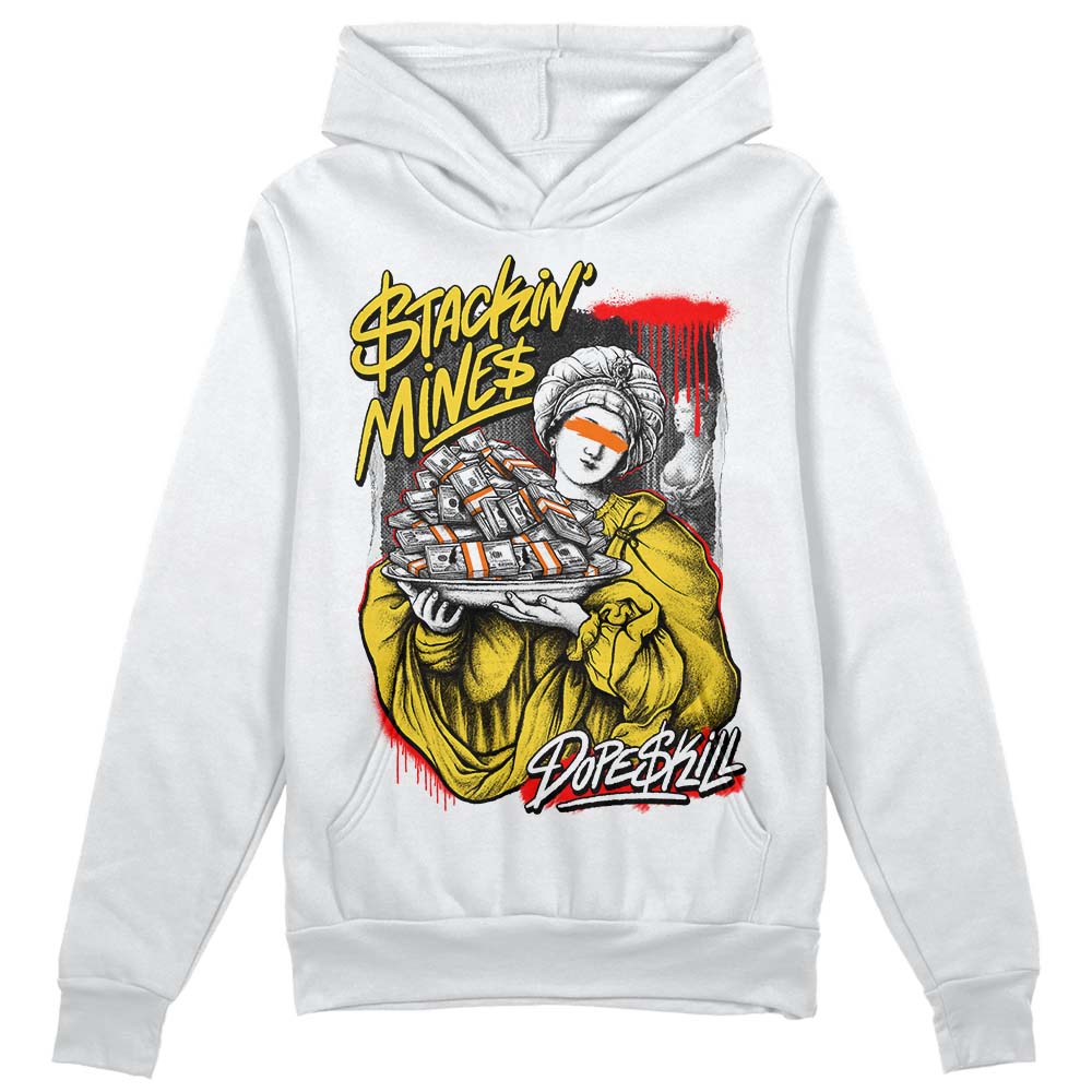 Jordan 4 Thunder DopeSkill Hoodie Sweatshirt Stackin Mines Graphic Streetwear - White