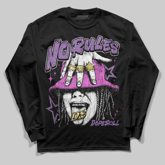 PURPLE Sneakers DopeSkill Long Sleeve T-Shirt No Rules Graphic Streetwear - black