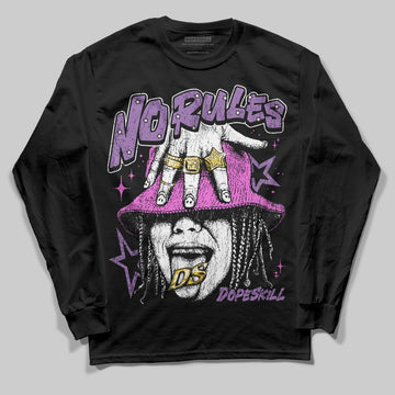 PURPLE Sneakers DopeSkill Long Sleeve T-Shirt No Rules Graphic Streetwear - black