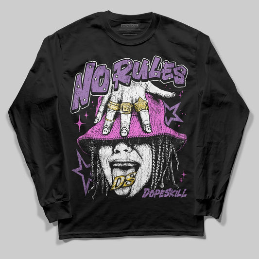 PURPLE Sneakers DopeSkill Long Sleeve T-Shirt No Rules Graphic Streetwear - black