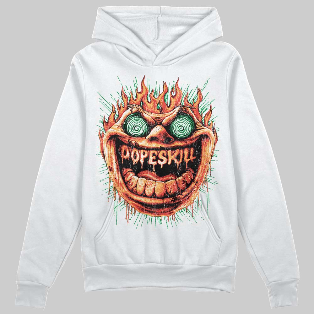 Black and White Sneakers DopeSkill Hoodie Sweatshirt Hellfire Graphic Streetwear - White