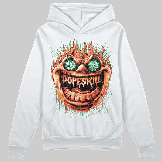 Black and White Sneakers DopeSkill Hoodie Sweatshirt Hellfire Graphic Streetwear - White