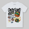 Black and White Sneakers DopeSkill Toddler Kids T-shirt Study Hard Graphic Streetwear - White