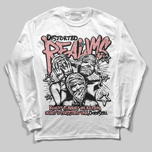 Harris Tweed x Wmns Dunk Low 'Black Phantom' DopeSkill Long Sleeve T-Shirt Distorted Realms Graphic Streetwear - White 
