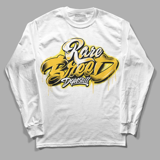 Jordan 4 Retro “Vivid Sulfur” DopeSkill Long Sleeve T-Shirt Rare Breed Type Graphic Streetwear - White 